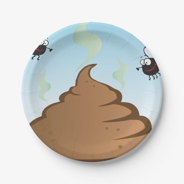 Stinky Pile Of Poop Paper Plates (Front)