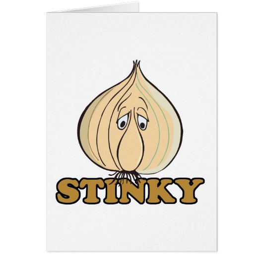 stinky sad garlic face cards (Front)