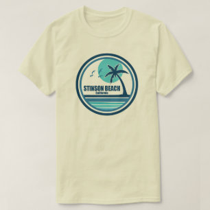 Stinson Beach California Palm Tree Birds T-Shirt