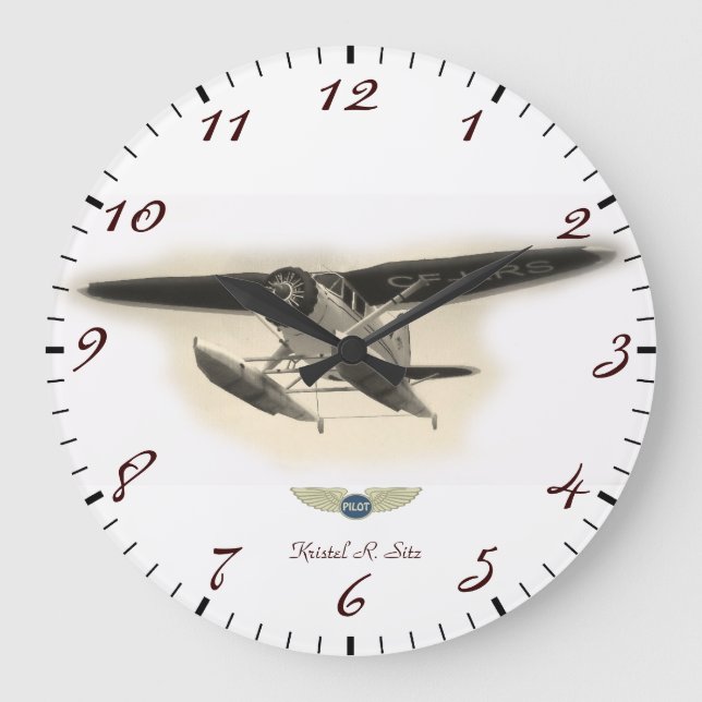 Stinson Bush Pilot Large Clock (Front)