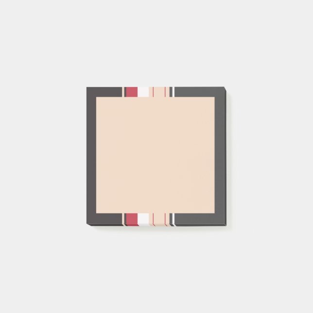 Stipes bold retro style post-it notes (Front)