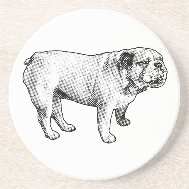 stipple stance, bulldog coaster (Front)