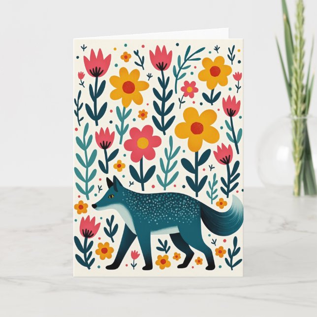 Stippled Creature Birthday Card (Front)