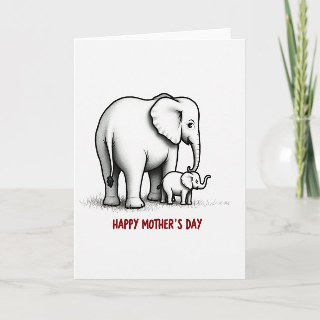 Stippled Motherhood Card (Front)