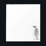 Stippled Penguin Notepad<br><div class="desc">I stippled this penguin in black ink.</div>