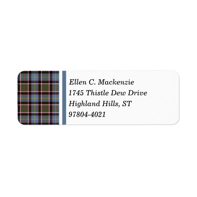 Stirling and Bannockburn Scotland District Tartan Label (Front)
