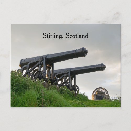 Stirling Beheading Stone and Cannons Postcard