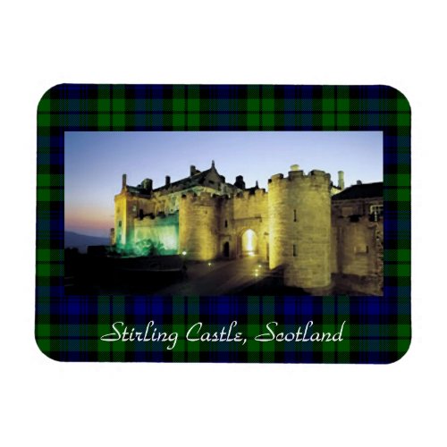 Stirling Castle Illuminated Tartan Border Magnet