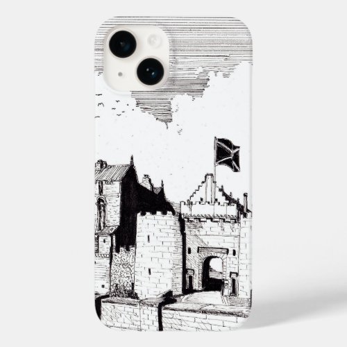 Stirling Castle Scotland Pen Ink Drawing Case_Mate iPhone 14 Case