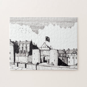 Stirling Castle Scotland Pen Ink Drawing Jigsaw Puzzle