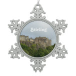 Stirling Castle Scotland Snowflake Pewter Christmas Ornament