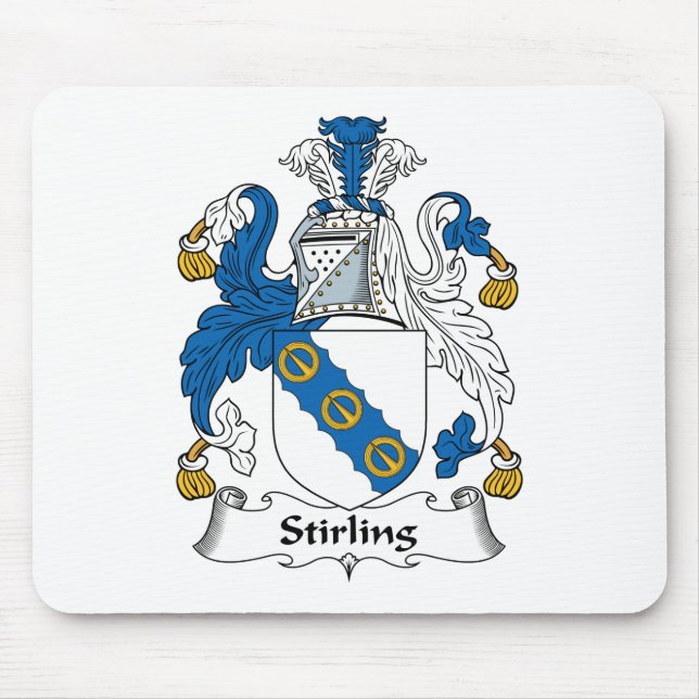 Stirling Family Crest Mouse Pad (Front)