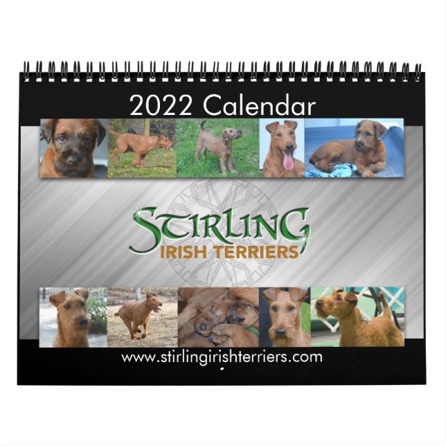 Stirling Irish Terriers 2022 Calendar (Cover)