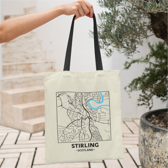 Stirling, Scotland City Map Tote Bag (Creator Uploaded)