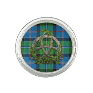 Stirling Tartan And Celtic Trinity Knot Ring