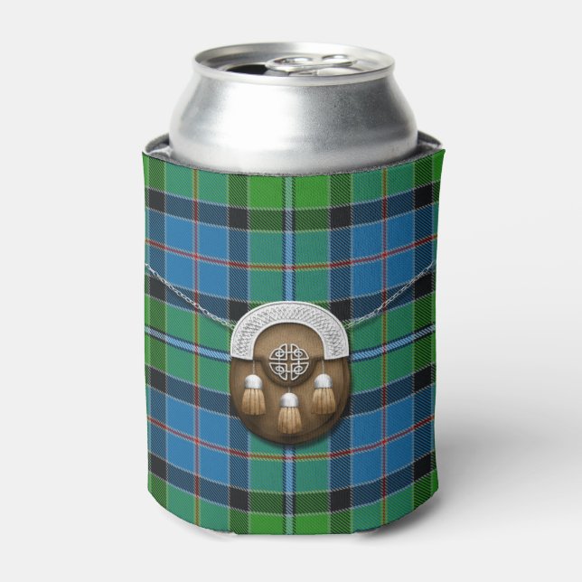 Stirling Tartan And Sporran Can Cooler (Can Front)