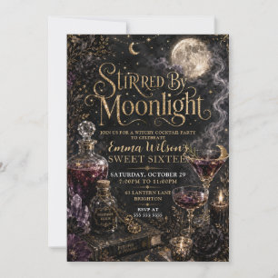 Stirred by Moonlight Sweet Sixteen Invitation
