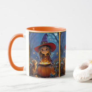 Stirring Up Some Magic! Cute witch,  Mug
