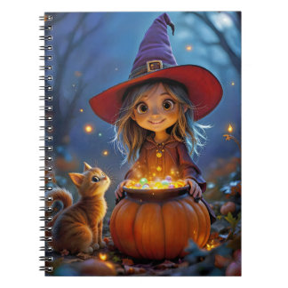 Stirring Up Some Magic! Cute witch,  Notebook