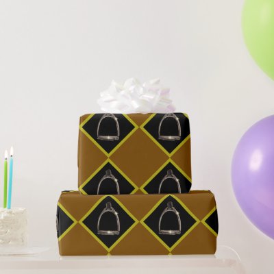 stirrups in diamonds  wrapping paper