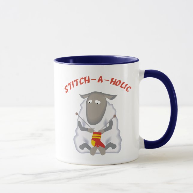 Stitch-a-holic Knitter Mug (Right)