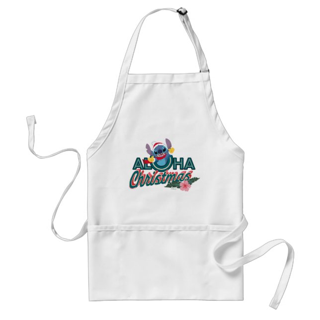 Stitch | Aloha Christmas Adult Apron (Front)