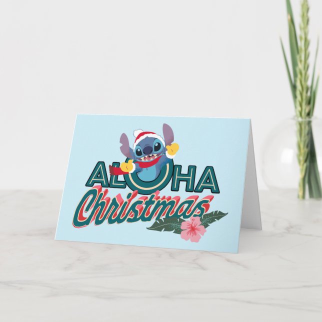 Stitch | Aloha Christmas Card (Front)