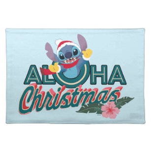 Stitch   Aloha Christmas Cloth Placemat