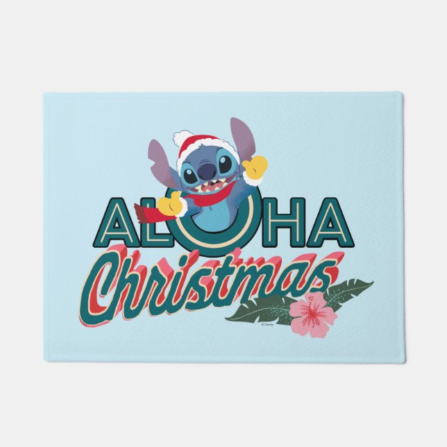 Stitch | Aloha Christmas Doormat (Front)