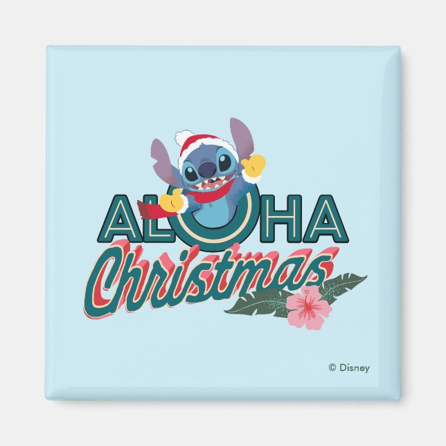 Stitch | Aloha Christmas Magnet (Front)