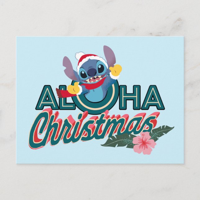 Stitch Aloha Christmas - Mele Kalikimaka! Postcard (Front)