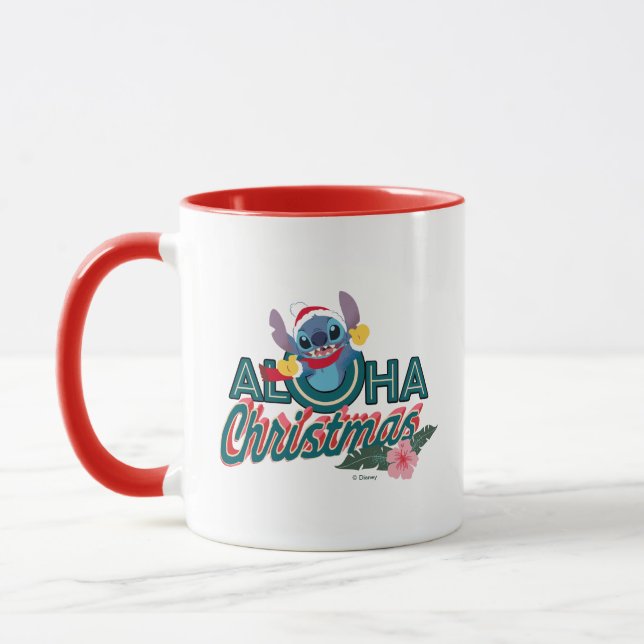 Stitch | Aloha Christmas Mug (Left)