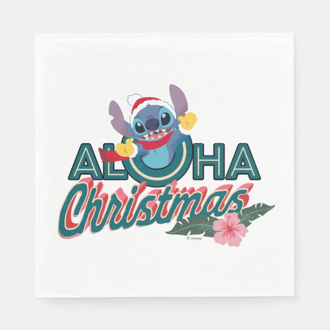 Stitch | Aloha Christmas Napkins (Front)
