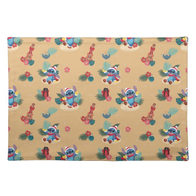Stitch | Aloha Christmas Pattern Cloth Placemat (Front)