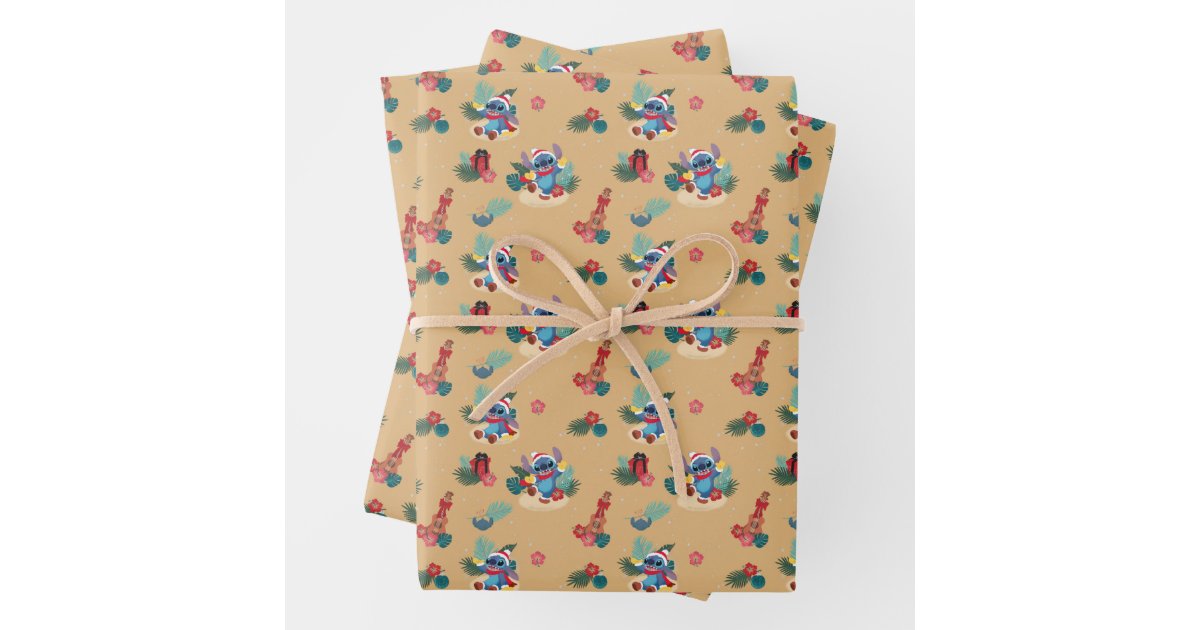 Stitch, Aloha Christmas Pattern Wrapping Paper