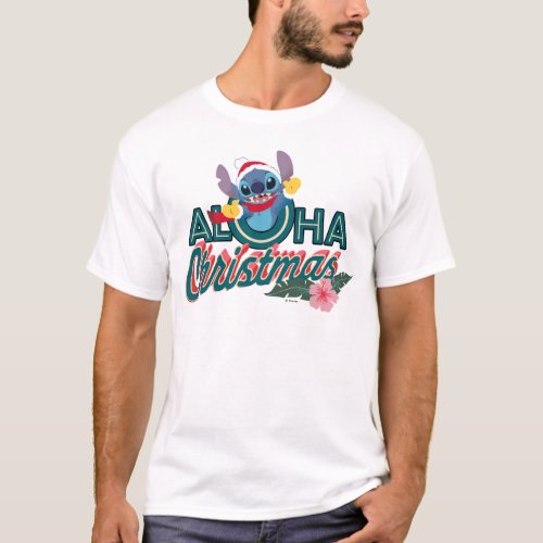 Stitch  Aloha Christmas T_Shirt