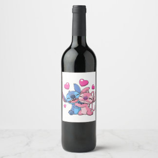 Stitch & Angel Valentines 1 Wine Label