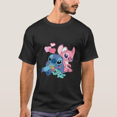 stitch and angel love184png184 T_Shirt