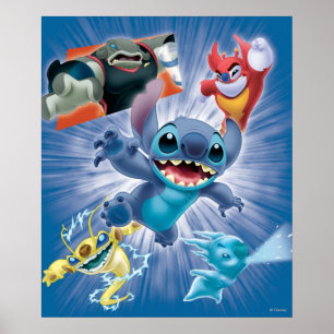 Stitch and Friends Poster