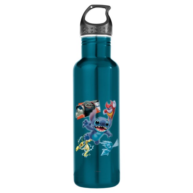 Stitch and Friends Stainless Steel Water Bottle (Front)