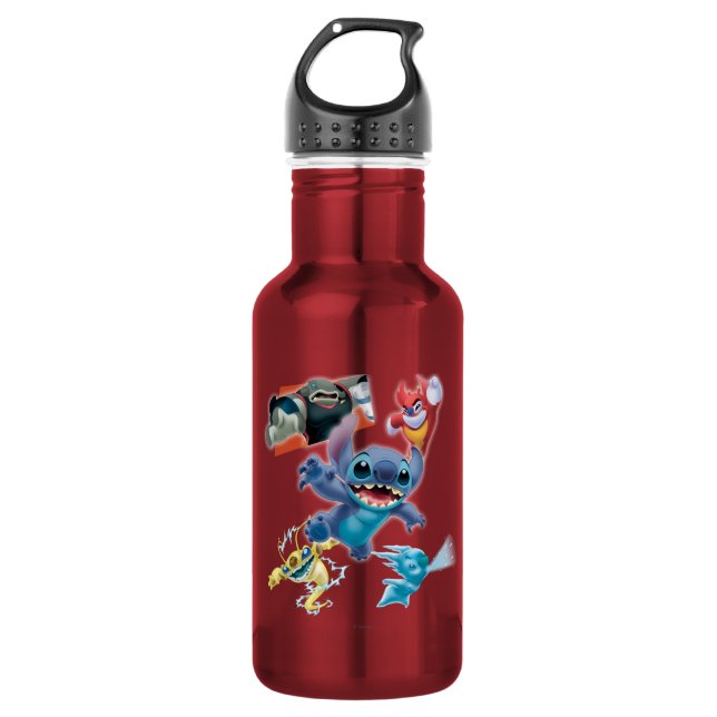 Stitch and Friends Stainless Steel Water Bottle (Front)