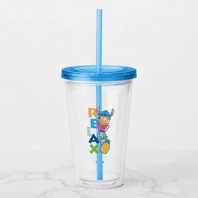 Stitch and Scrump | Relax Acrylic Tumbler (Front)