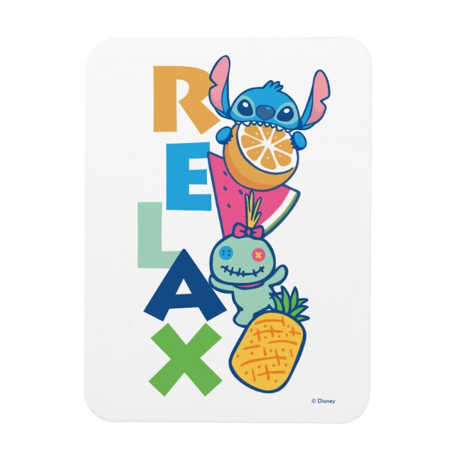 Stitch and Scrump | Relax Magnet (Vertical)