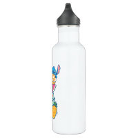 Stitch and Friends Stainless Steel Water Bottle, Zazzle