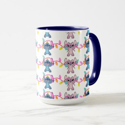 Stitch &amp; Angel Christmas Pattern Mug