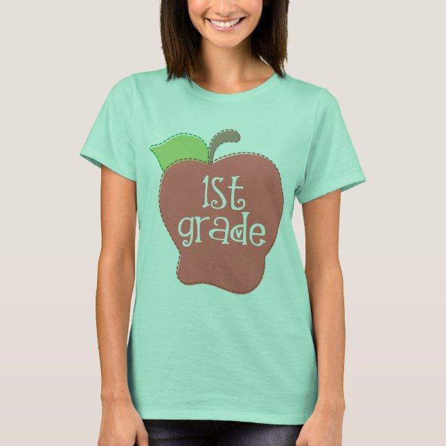 Stitch Apple 1st grade T-Shirt (Front)
