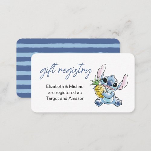 Stitch   Baby Shower Gift Registry Enclosure Card