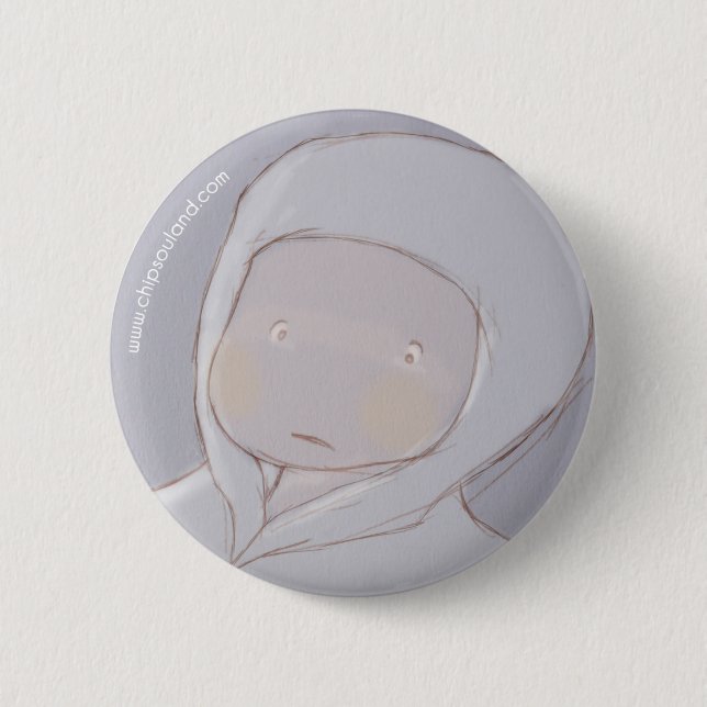 Stitch blue pinback button (Front)