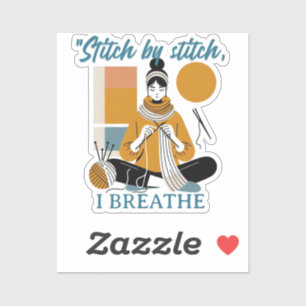 Stitch by Stitch I Breathe – Frase emocional para Sticker