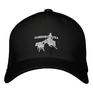 Stitch Cabernet CHA Noir Casquette Blanc Embroidered Baseball Hat